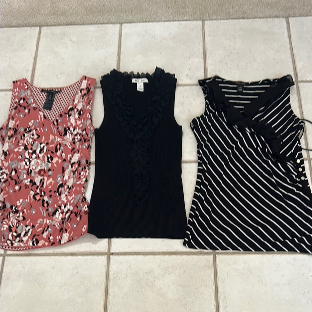 WHBM Sleeveless Tops X3